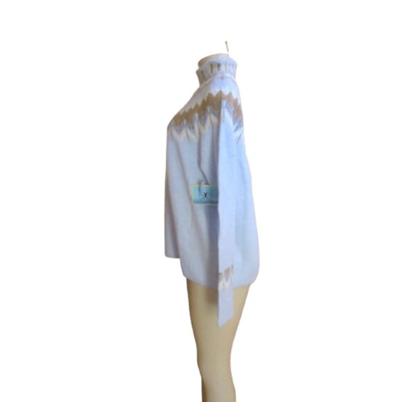 New w Tags, Cece Women's Light Blue Mock Sweater Medium Neck - Picture 3 of 6